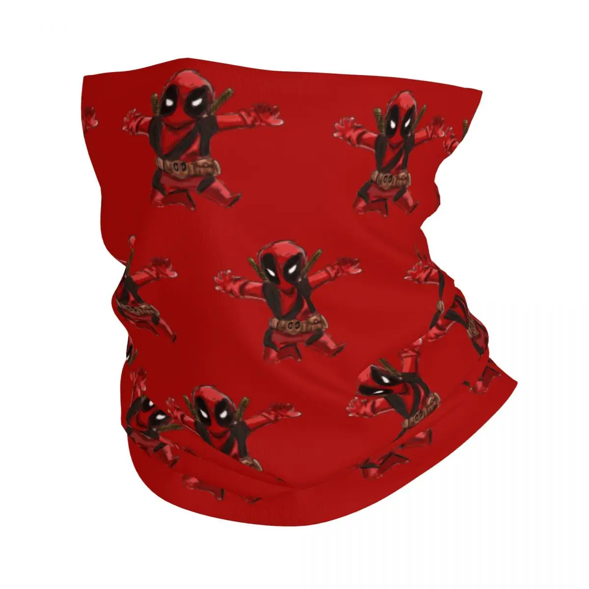 Custom Superhero Deadpool Anime Bandana Winter Neck Warm Women Windproof Wrap Face Scarf for Ski Animation Comic Gaiter Headband