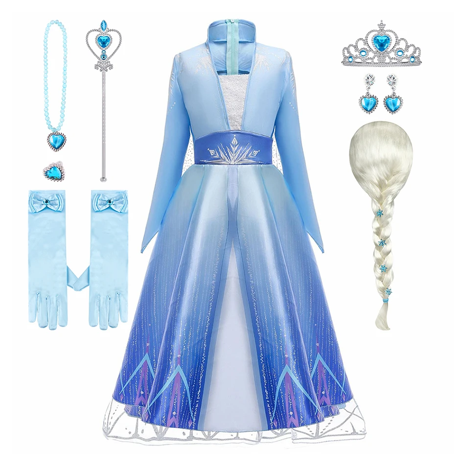 

Бальное платье для маленьких девочек, карнавальное платье для подростков, дня рождения, платья принцессы Эльзы на Хэллоуин для девочек, детский карнавальный костюм Снежной Королевы