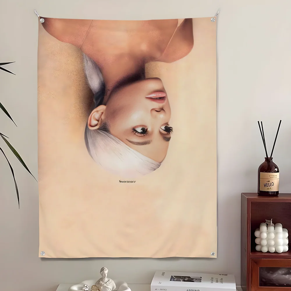 A-Ariana G-Grande Singer Retro Flag Home&Garden Outdoor Microfiber Printed Decoration Background Art Flag Banner