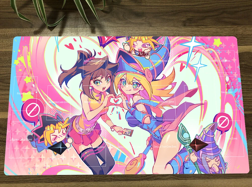 YuGiOh Dark Magician Girl Téa Gardner TCG CCG Mat Trading Card Game Mat Table Playmat Gaming Play Mat Mouse Pad 60x35cm Free Bag