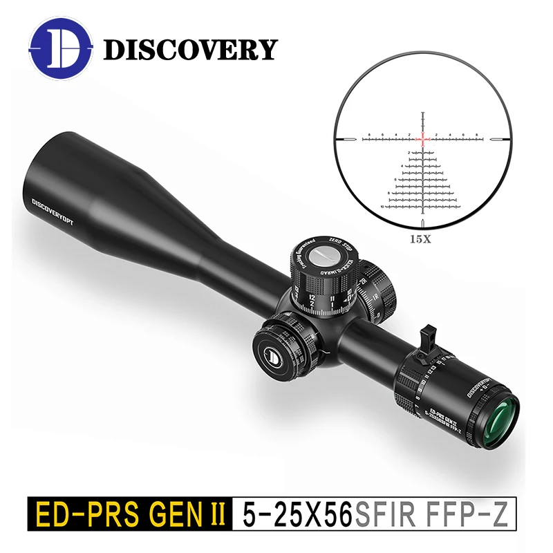 Discovery ED GenII 5-25X56 Tactical Sight Illuminated Super HD Shockproof Scope First Focal Plane Imported Glass Riflescope