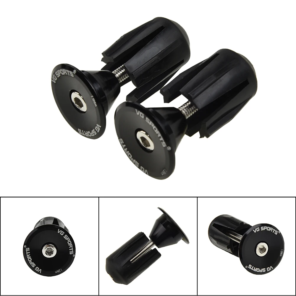 1 Pairs Road Bike Handlebar Grip Ends Cap Racing Cycling Aluminium Alloy MTB Handlebar Grips Plugs Caps Bicycle Accessories