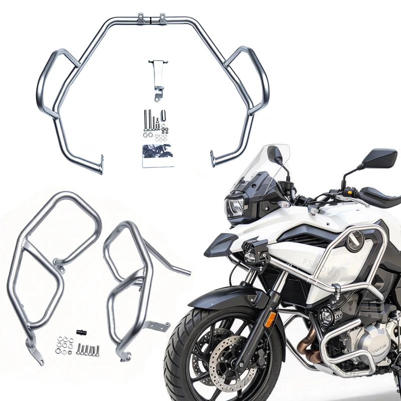 Upper Lower Engine Guard Crash Bar Tank Bumper Stunt Cage Fairing Protection For BMW F750GS F850GS F 750GS 850GS 2018-2023