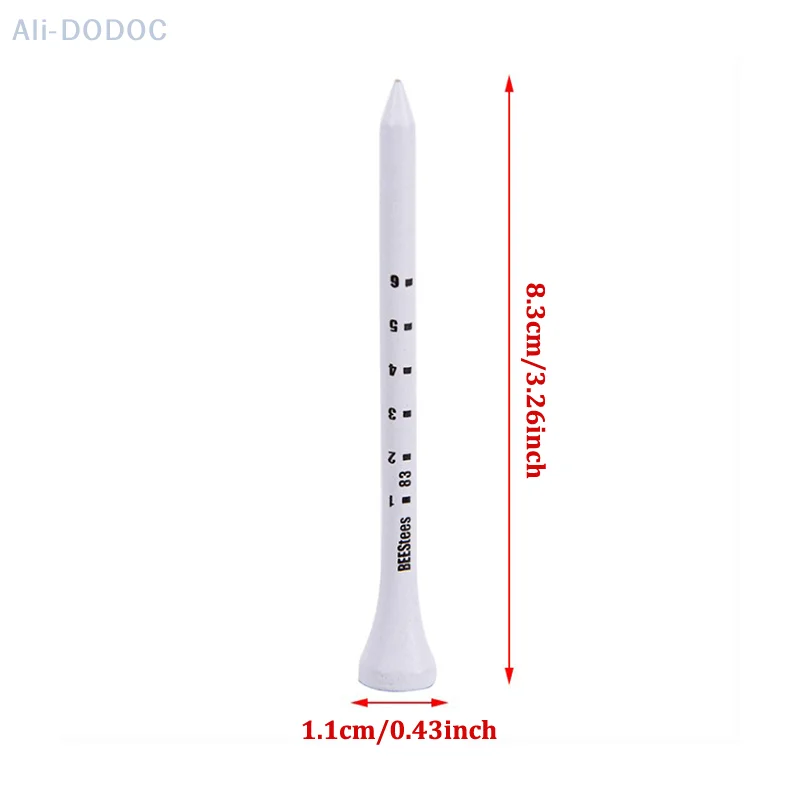 전문 골프 티, 화이트 골프 우드 티, 체중계 골프 티, 83mm, 50 개