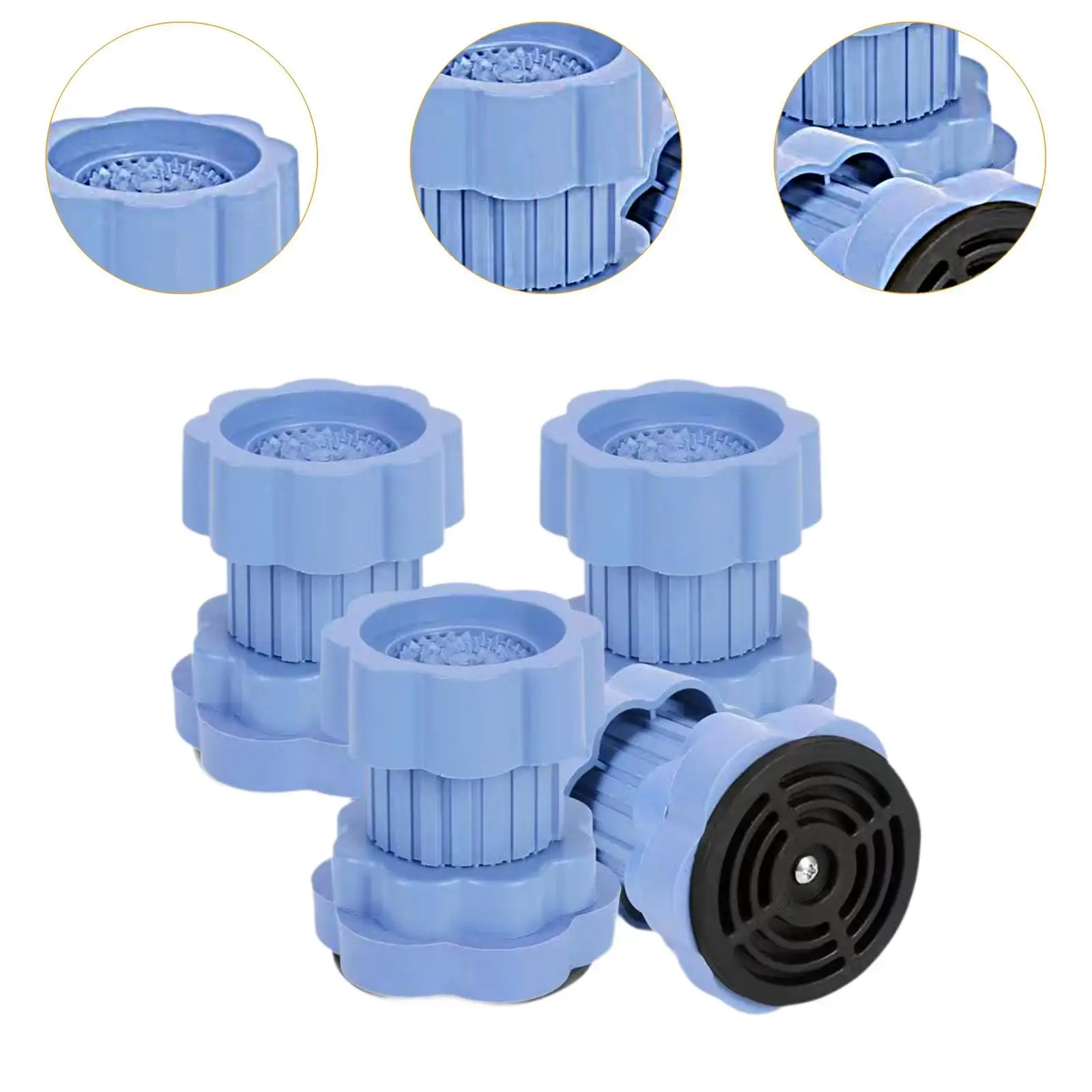 4x Washing Machine Anti Vibration Pads Appliances Parts Protect Floor Washer Pedestals for Bed Frame Sofa Chair Cabinets Tables