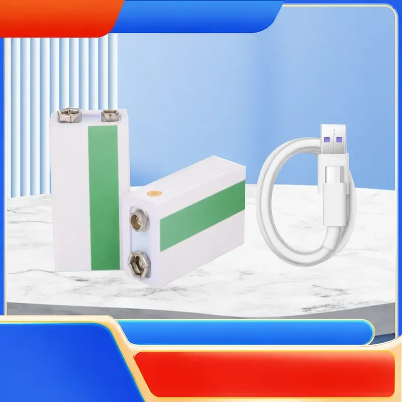 9V 5500mAh Lithium Ion Rechargeable Battery Micro USB Charging For Smoke Detector Multimeter Guitar Pedal Wireless Mic