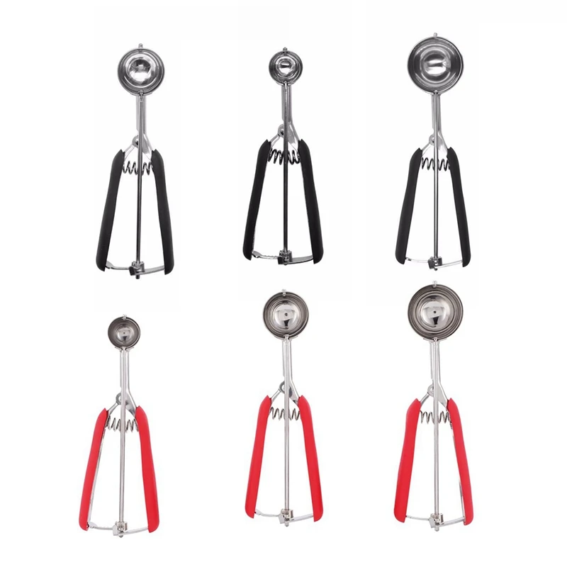 

Ice Cream Scoop Cookie Ball Stainless Ice Cream Ball Spoon Fruits Ball Mash Potato Scooper Kitchen Tool