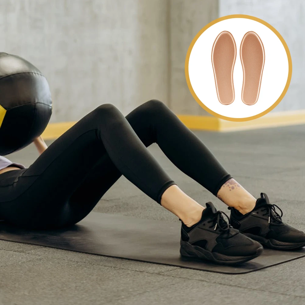 

Breathable Insoles Sweat-absorbent Elastic Fabric Height-increasing Anti-slip Shock-absorbing Washable Durable Beige