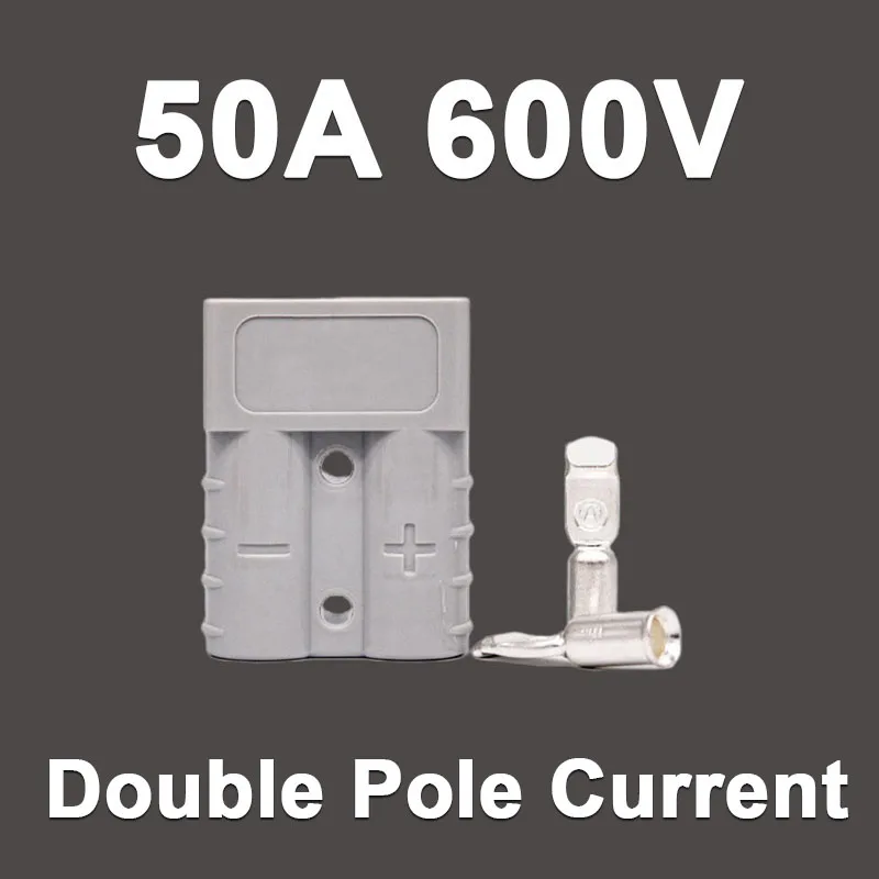 5 teile/los 50Amp Grau AC/DC Terminal Stecker 600V Doppel Pole Strom Stecker Stecker Für Anderson Batterie Power anschlüsse