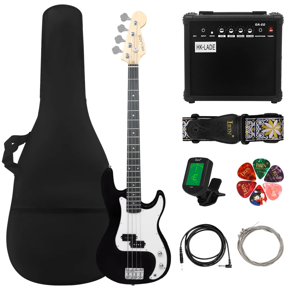 

HK·LADE 4 Strings 20 Frets Bass Guitar Electric Bass Guitar Guitarra With Amp Bag Strap Tuner Bass Guitar Parts & Accessories