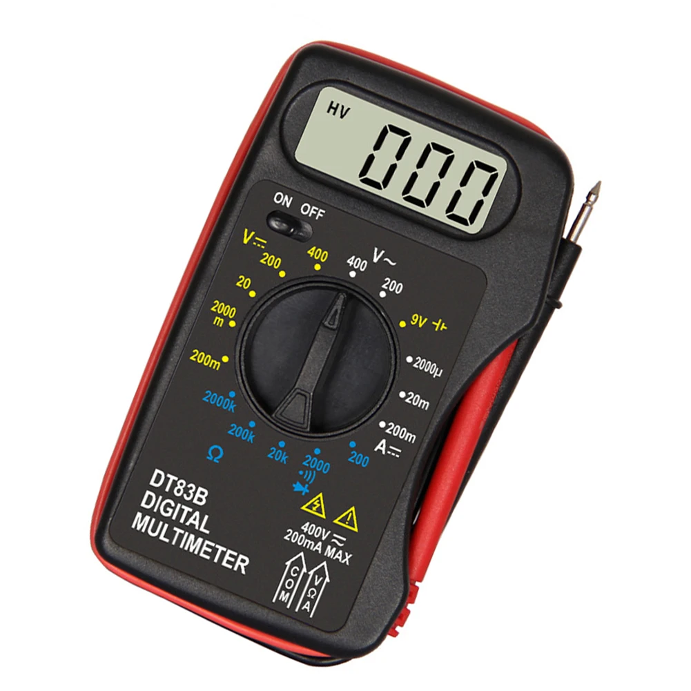 DT83B Digital Multimeter for DIY Repair Work AC/DC Voltage Current Resistance Measurement Diode Test and Safety Indicators