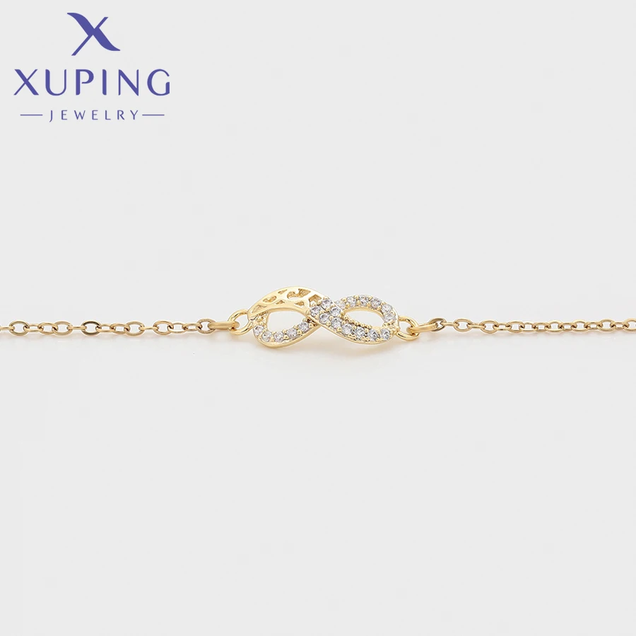 Xuping Jewelry New Arrival Fashion Style Copper Alloy Fashion Hand Bracelet for Women with Light Gold Color X000892852