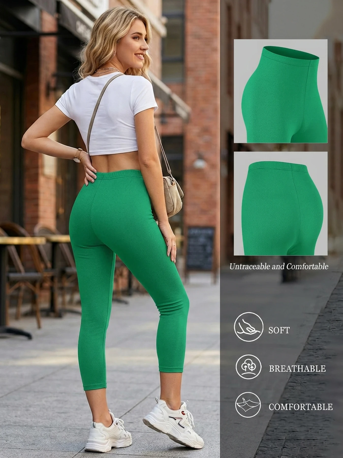 Women Yoga Athletic Pants Super Soft Capri No See Through for Running Workout Home Casual Leggings