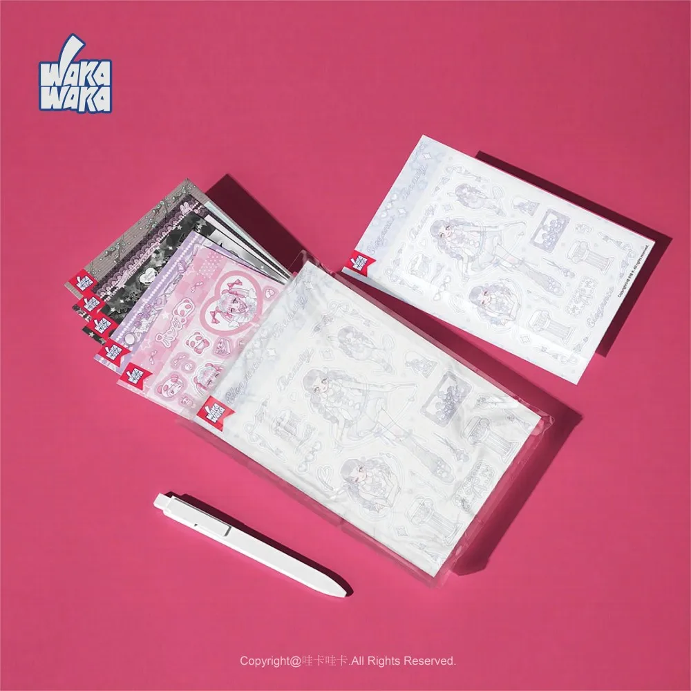 Imagem -01 - Wakawaka-pesoless Heartbeat Série Papelaria Adesivo Grupo Decoração Material Faça Você Mesmo Jornal Adesivos Cartão Idol Deco Scrapbook wakawaka pesoless heartbeat serie papelaria adesivo grupo decoracao material faca voce mesmo jornal adesivos cartao idol deco scrapbook 01