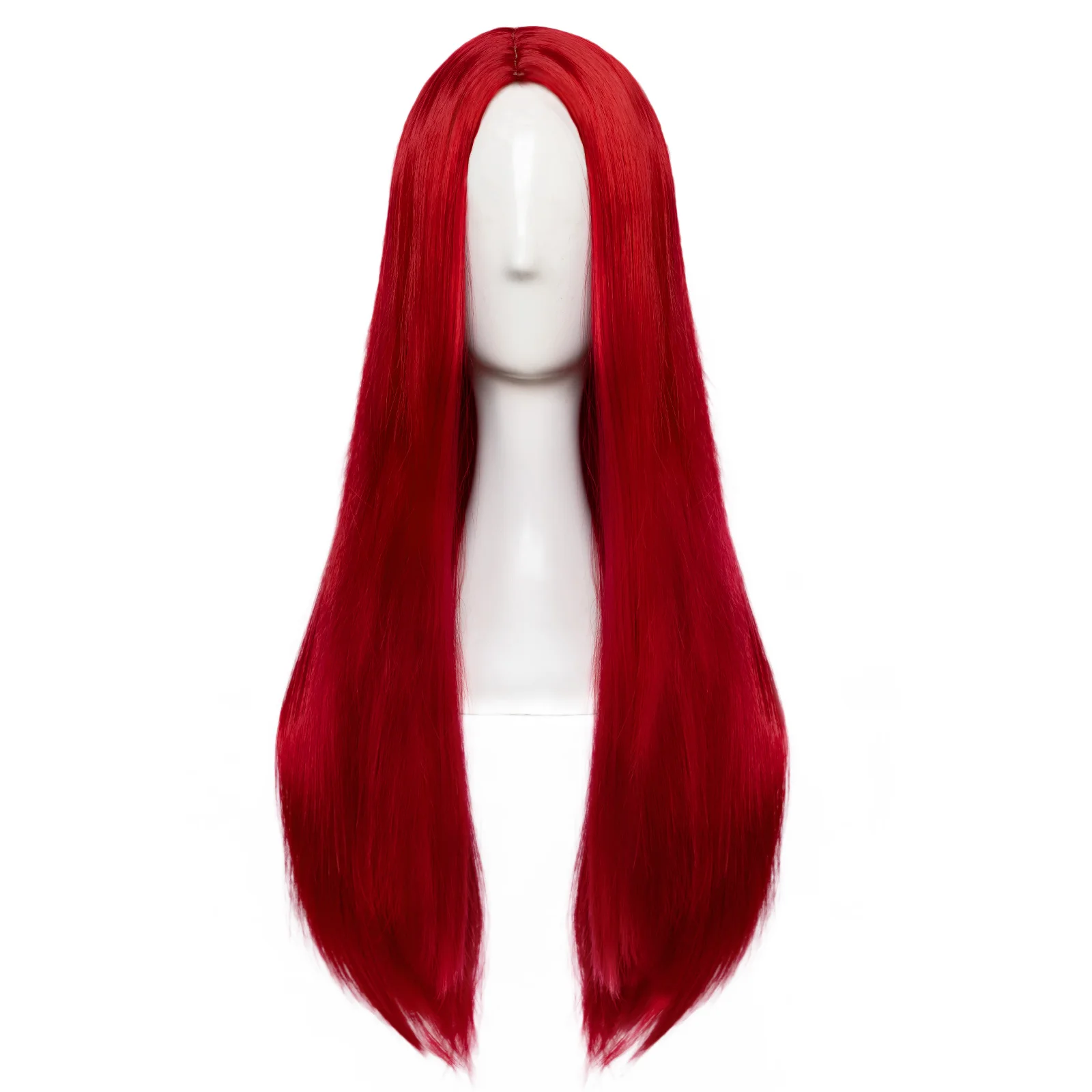 شعر مستعار صناعي طويل أحمر للنساء، زي كرنفال الهالوين، مناسب لعملاء الإناث البالغات #6