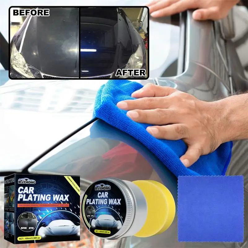 

242g Wax Car Polish Or Wax Crystal Plating Set Covering Paint Surface Coating Formula Hard Glossy Wax Layer Waterproof Film