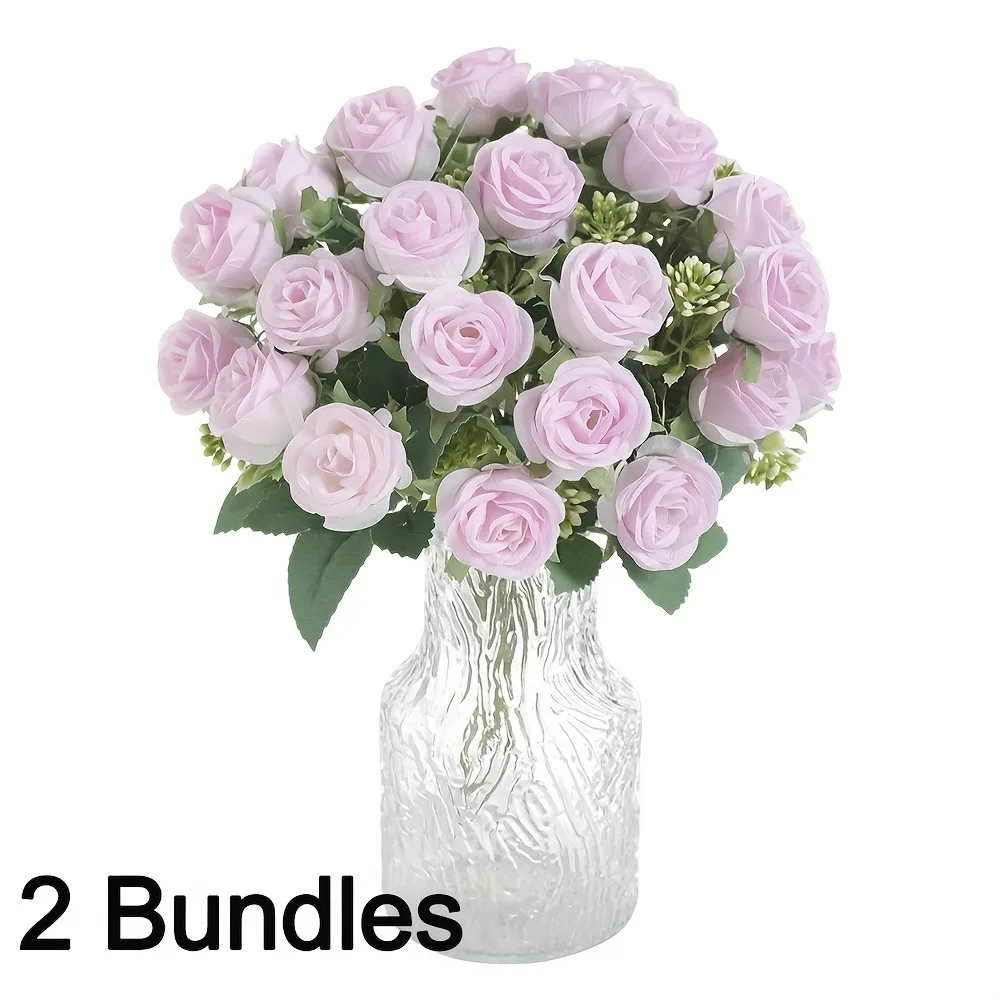 1/2 Stücke Rose Künstliche Blumen Bouquet 30 CM Seide Gefälschte Blume für Wohnkultur Hochzeit Dekoration Party Supplies Vase Ornament – Detail 9