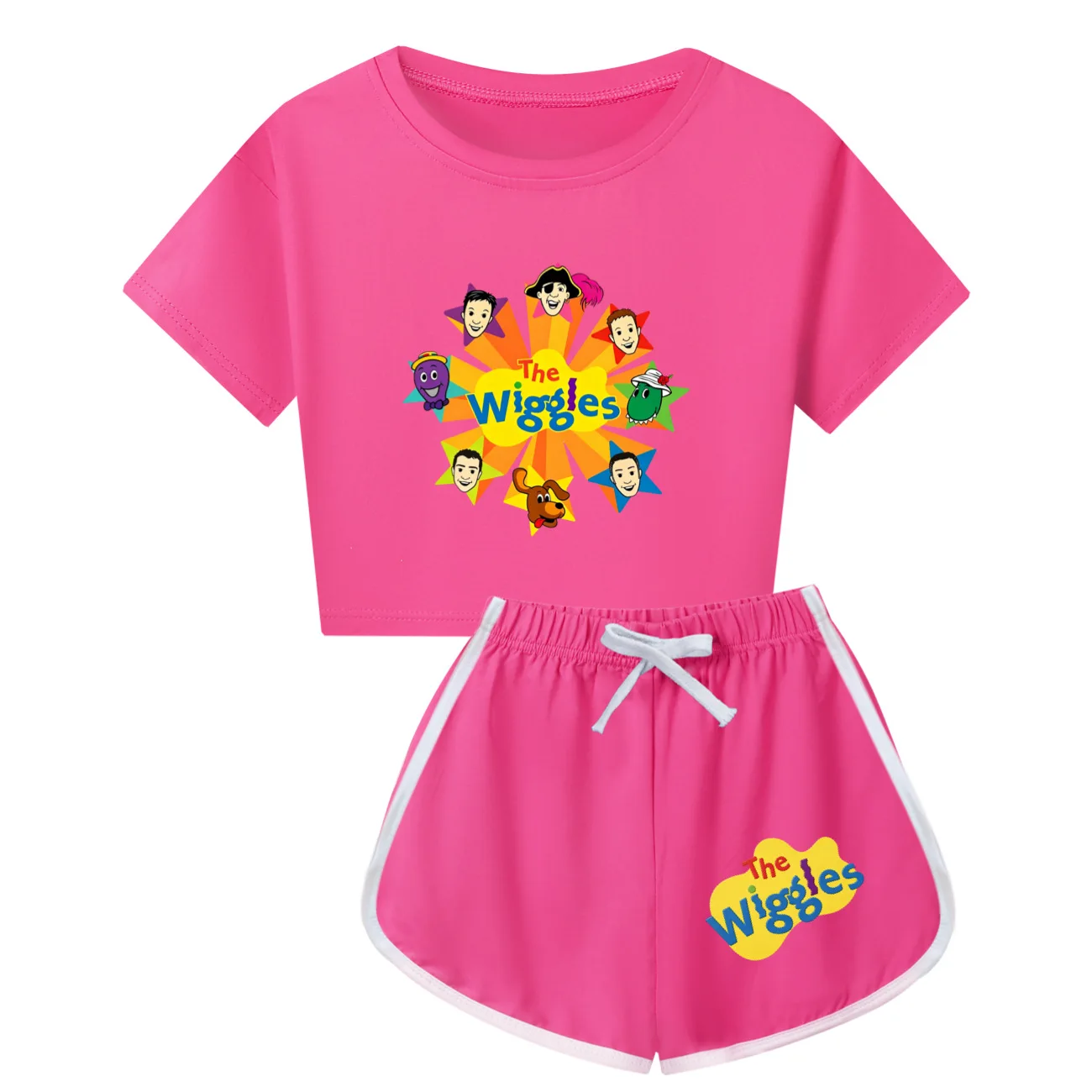 The Wiggles Jungen-Kleidungssets, Kinder-T-Shirts, Shorts, 2-teiliges Set, Teenager-Mädchen-Trainingsanzug, Baby-Outfits, Anzug, Urlaubsgeschenk 5748 – Detail 12