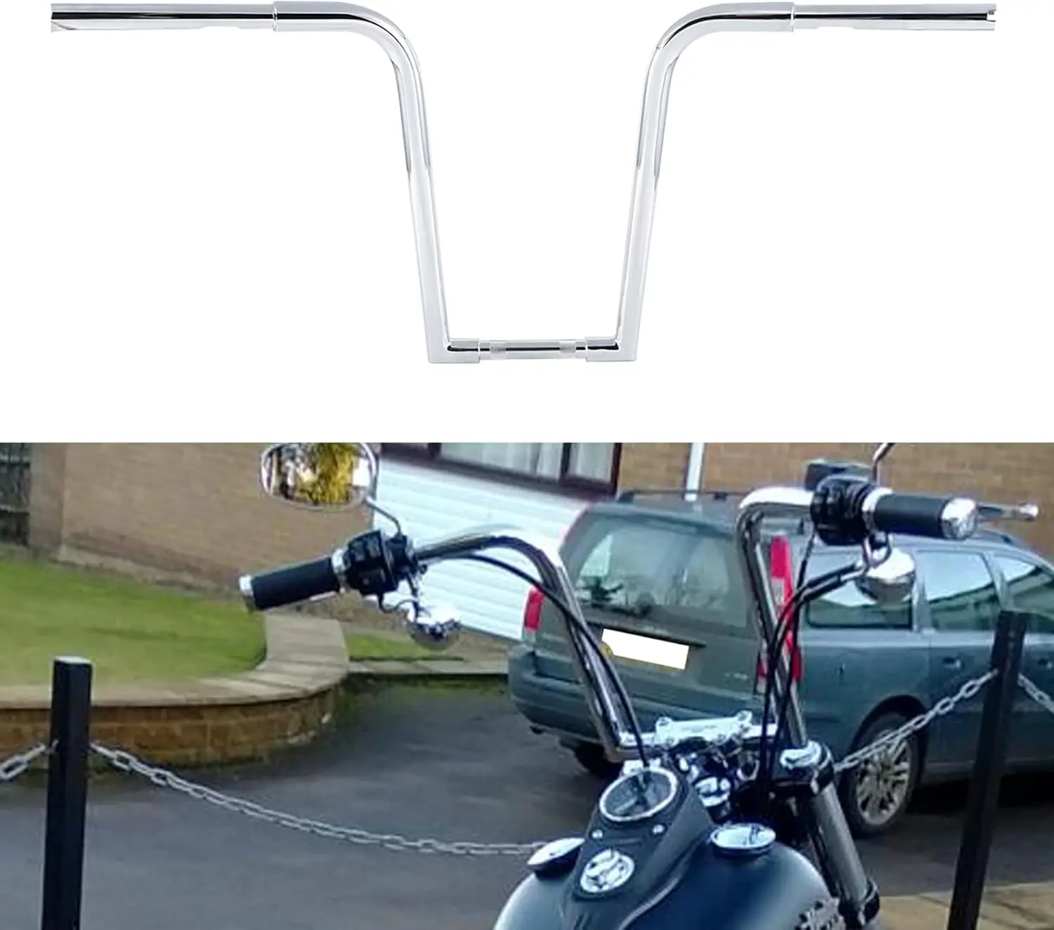 

18-дюймовая вешалка Rise Ape, руль 1-1/4 дюйма, подходит для Harley Sportster XL883 XL1200 Softail FLST FXST Custom Motor