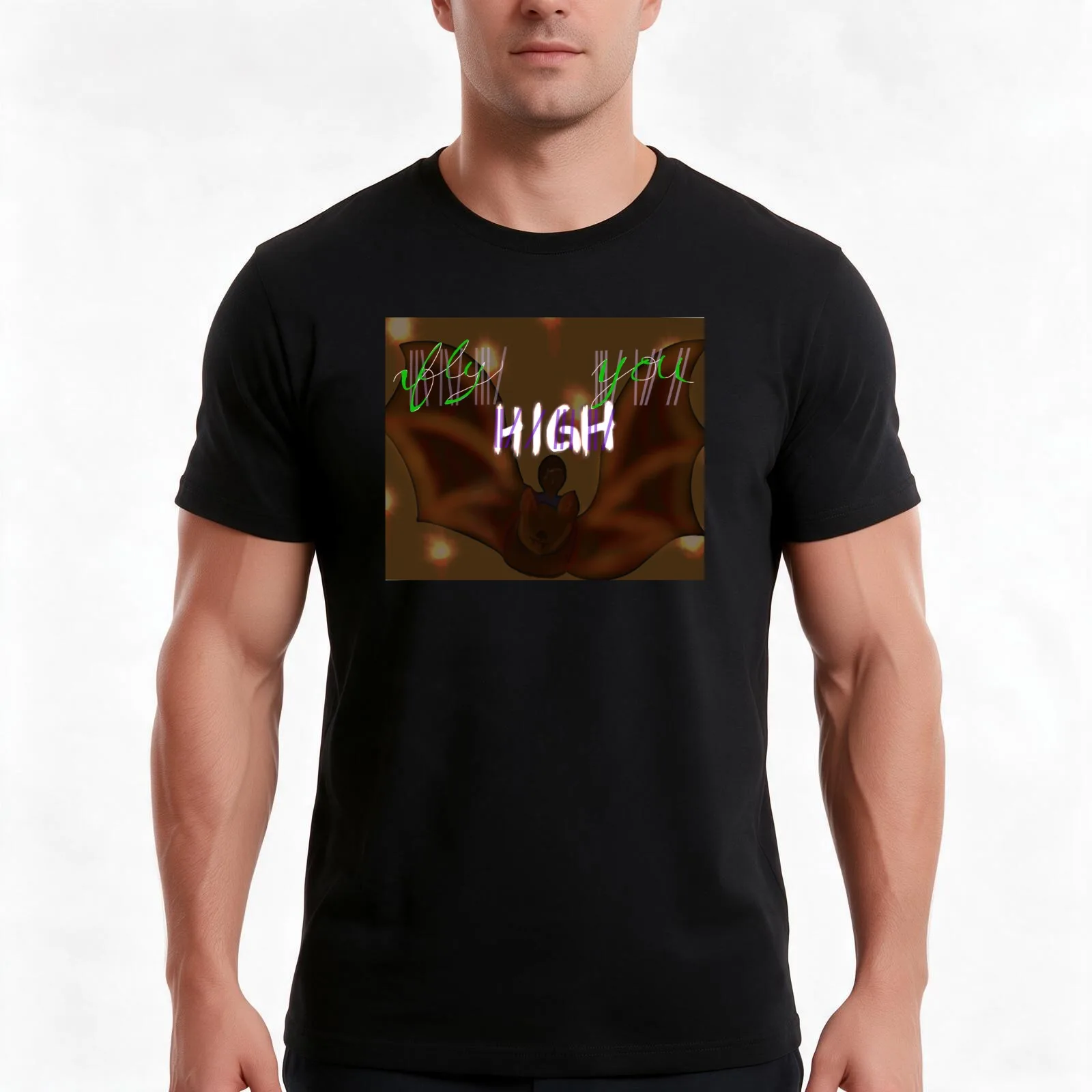 Fly You High, Gregor the Overlander T-Shirt, Summer Casual Cotton Tee, Oversized Streetwear Tops, Vintage Graphic Print
