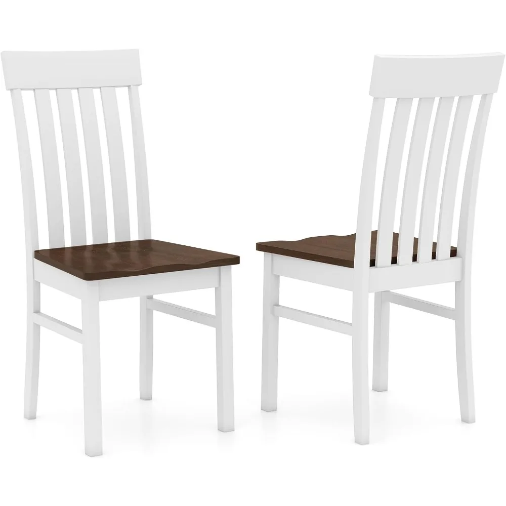 

Two-piece wooden dining chair set, farmhouse-style kitchen chair, rustic wooden side chair, Customizable