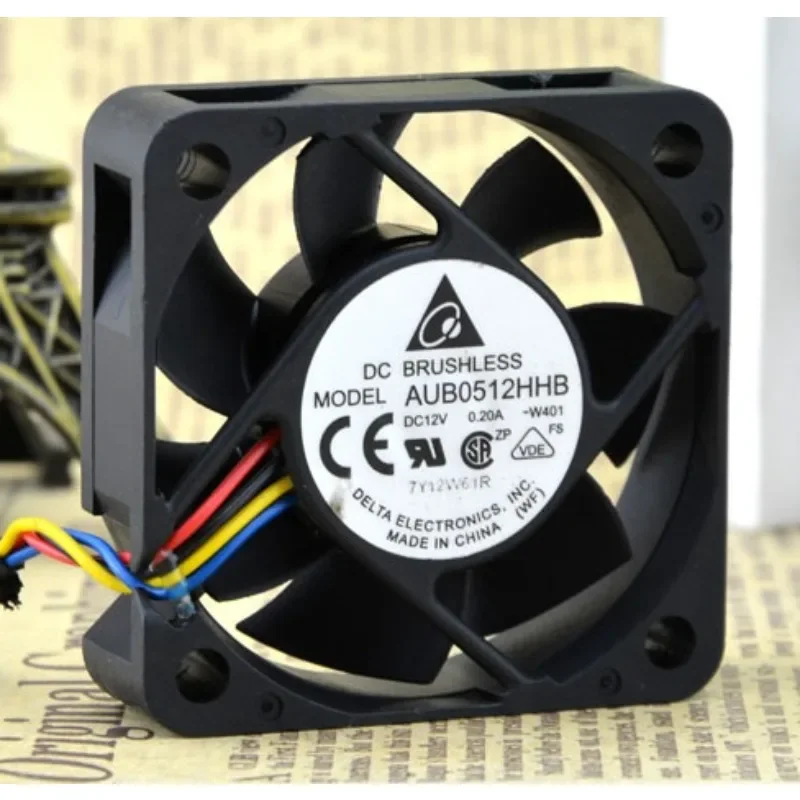 New Fan For Delta AUB0512HHB 5015 12V 0.20A 5cm Temperature Control Chassis Cooling Fan 50X50X15MM