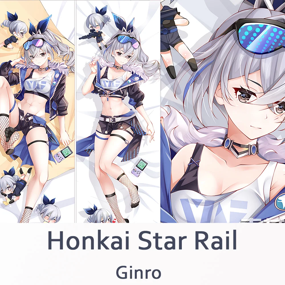 

Подушка Dakimakura Honkai со звездами и рейками Ginro, подушка для всего тела, искусственная игрушка, декоративная подушка для кровати, подарок