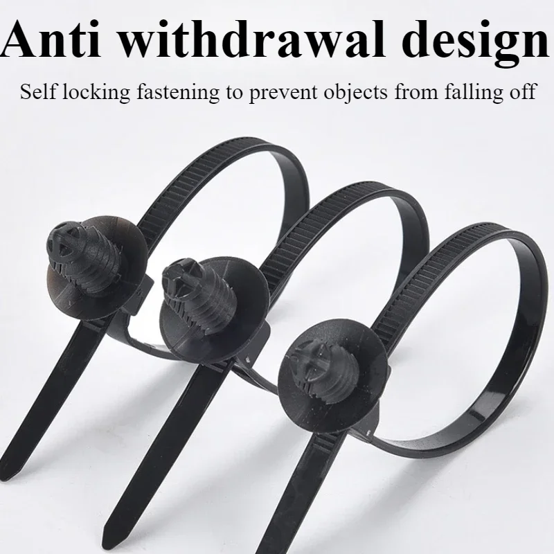 

Nylon Cable Tie Wrap Fixed Fastener Clips Cars Mount Wire Tie Clip Car Hose Fastening Clip Zip Strap Car Interior Accessories
