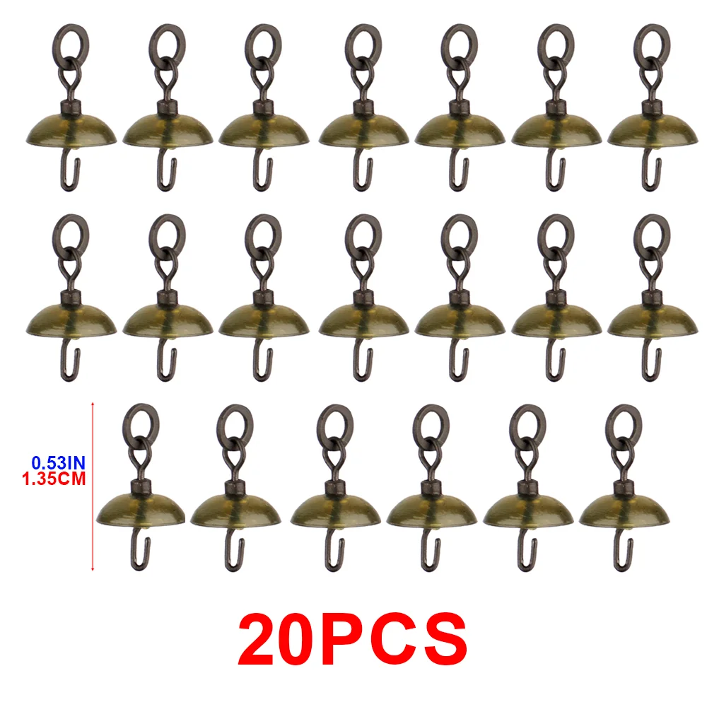 Hirisi karpervisserij snelwissel swivel met rubberen paraplu-disc anti-verwarrings swivels voor Ronnie Rig eindmontage accessoires