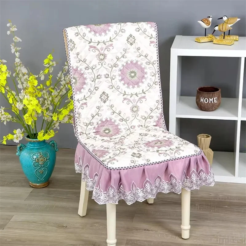 Four Seasons Universal Dining Chair Protect Cover One-piece Home Decor Chair Cover Simple Solid Color Rectangular Stool Cover