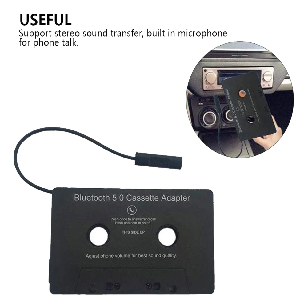 Adaptateur universel Bluetooth 5.0 pour voiture, convertisseur de cassette audio, adaptateur de musique stéréo mx