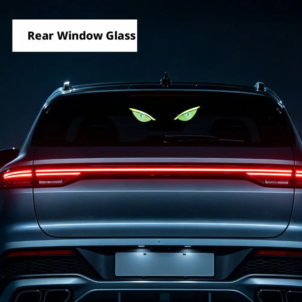 Coole DEMON EYE Ambientebeleuchtung Solar Teufelsauge Leuchtschild für Windschutzscheibe Atmende Neonlichter Auto-Dekoration – Detail 12
