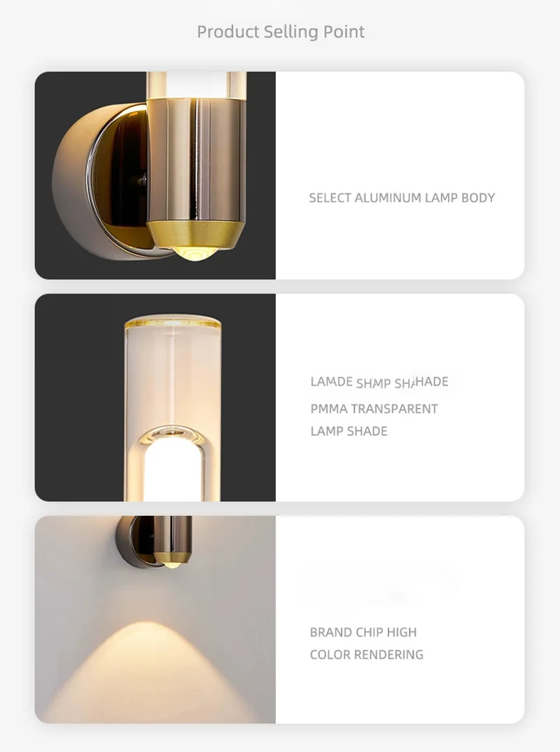 Современные минималистичные светодиодные настенные светильники вверх и вниз, настенное бра, скандинавское роскошное прозрачное окружающее освещение для коридора отеля светильник настенный декор для дома часы настенные