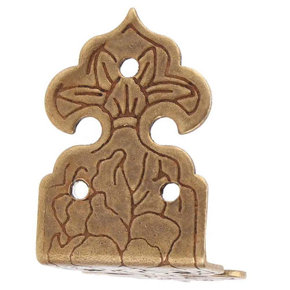10sets Brackets Copper Corner Protector Vintage Bronze Box Corner Protector Brass Furniture Corner Protection Furniture