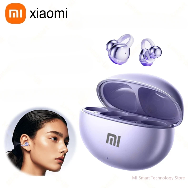 XIAOMI NEW Wireless Earphone Open Ear M91 Ear Clip ENC Headset Bluetooth5.4 HD Call Touch Control Headphone For Android iOS