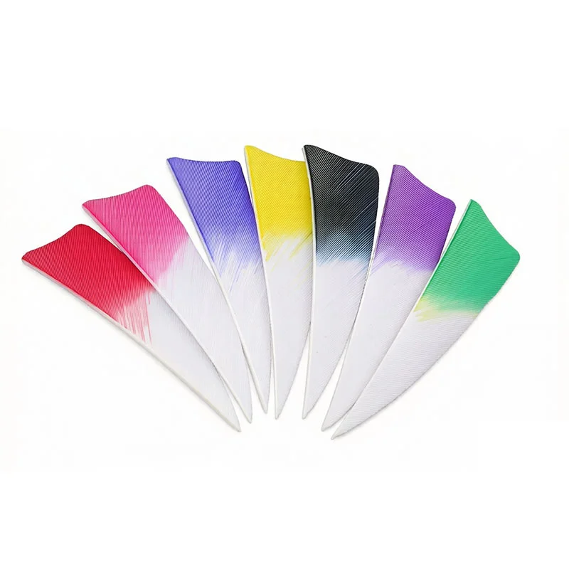 

50 шт. перьев для стрел из пера индейки, 3 дюйма, градиентные, натуральные, для правого лука, для охоты, стрельбы, самостоятельного изготовления, аксессуары для стрел