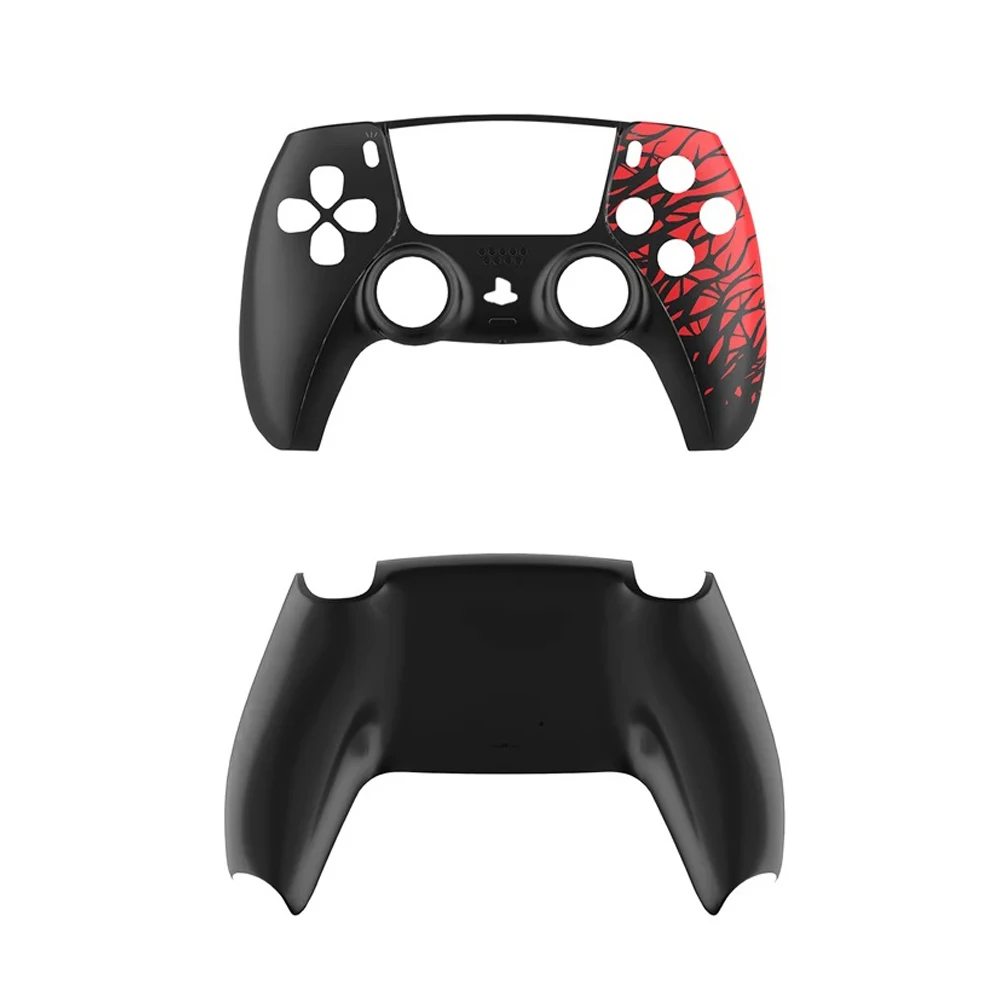 

Full Set Housing Shells Buttons Touchpad Replacement Front Back Plates Spider Theme for PS5 Controller BDM-010/020/030