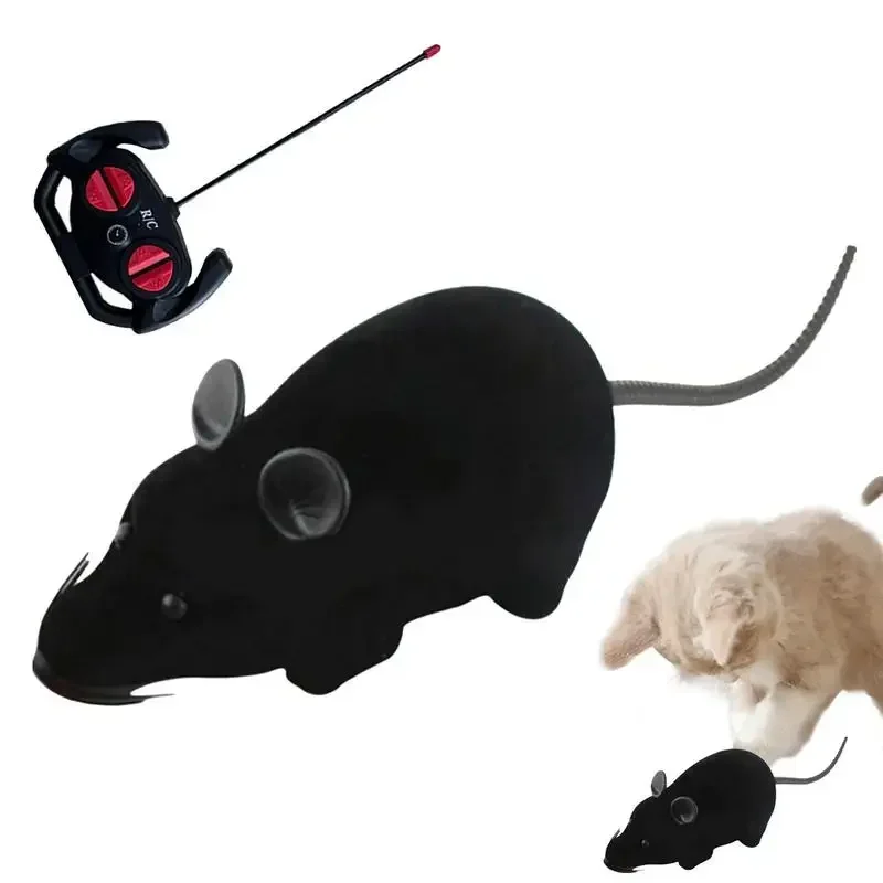 Robotic Mouse Cat Toy RC Mouse Cat Toy Squeaky Mouse Cat Toy Battery Powered Mimics Motion Of Real Prey Fun Interactive Play