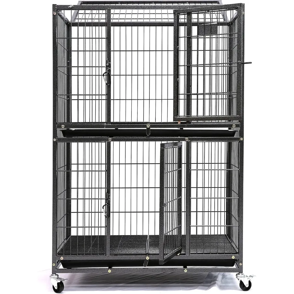 

Homey Pet New 2 Levels 31" Crate with Durable Plastic Black Tray and Caster (Cage)