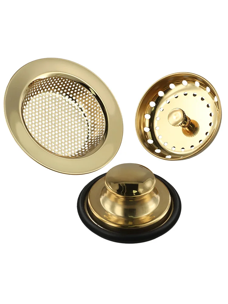 3Pcs Sink Strainer Stainless-steel Kitchen Sink Drain Strainer & Stopper Sink Basket Kit For Effective Drainage Management