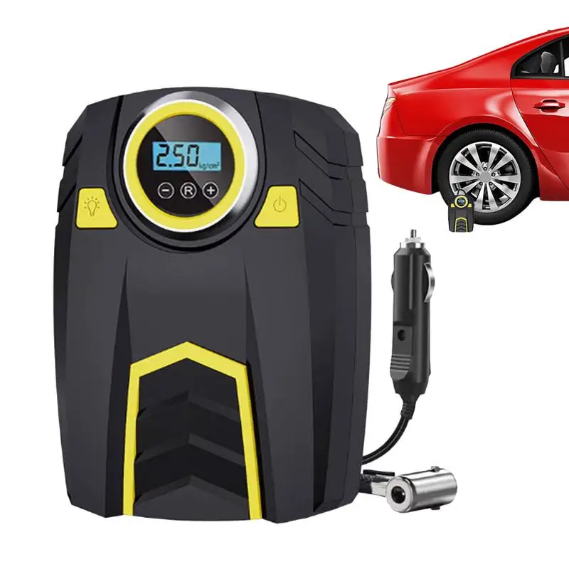 

Tire Inflator Portable Air Compressor Car Tire Inflator 3 Gears Brightness Compact Multi-Function Accessories for Sports