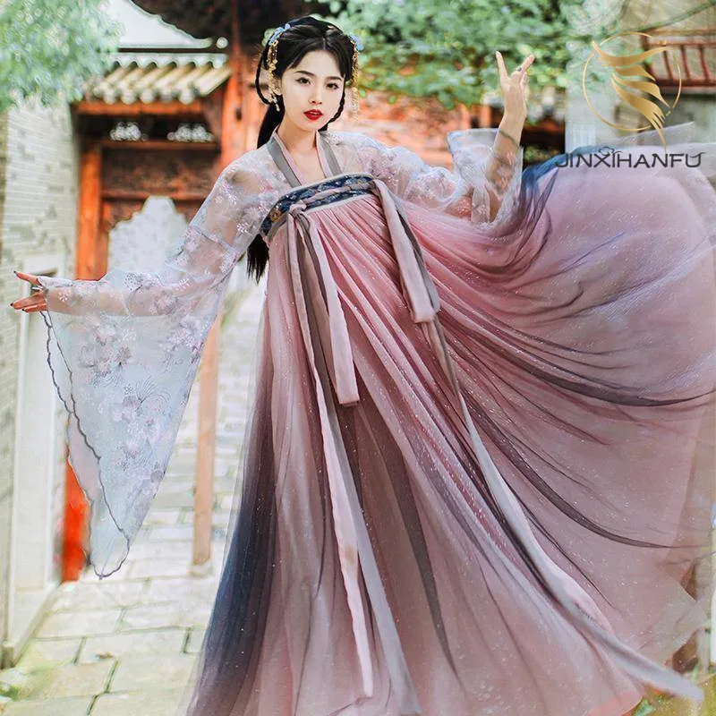 Hot Sale Chinese Style Song Dynasty Embroidery Hanfu Woman Traditional Dress Cosplay