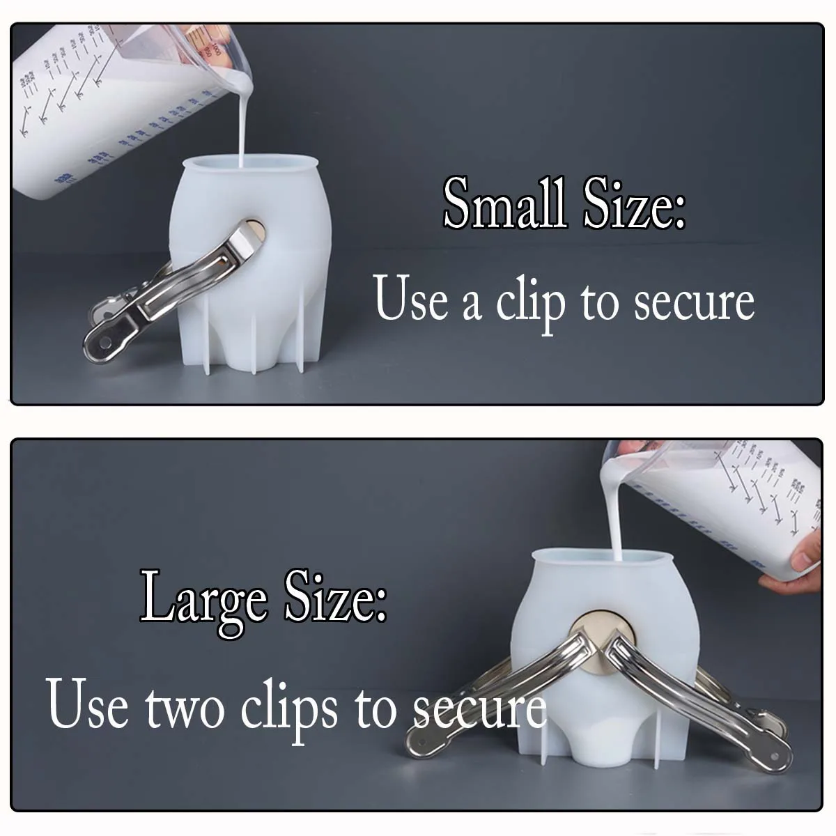 Nordic Style Vase Silicone Mold with Free Clips DIY Irregular Hollow Oval Flower Arrangement Concrete Gypsum Molds Home Decor