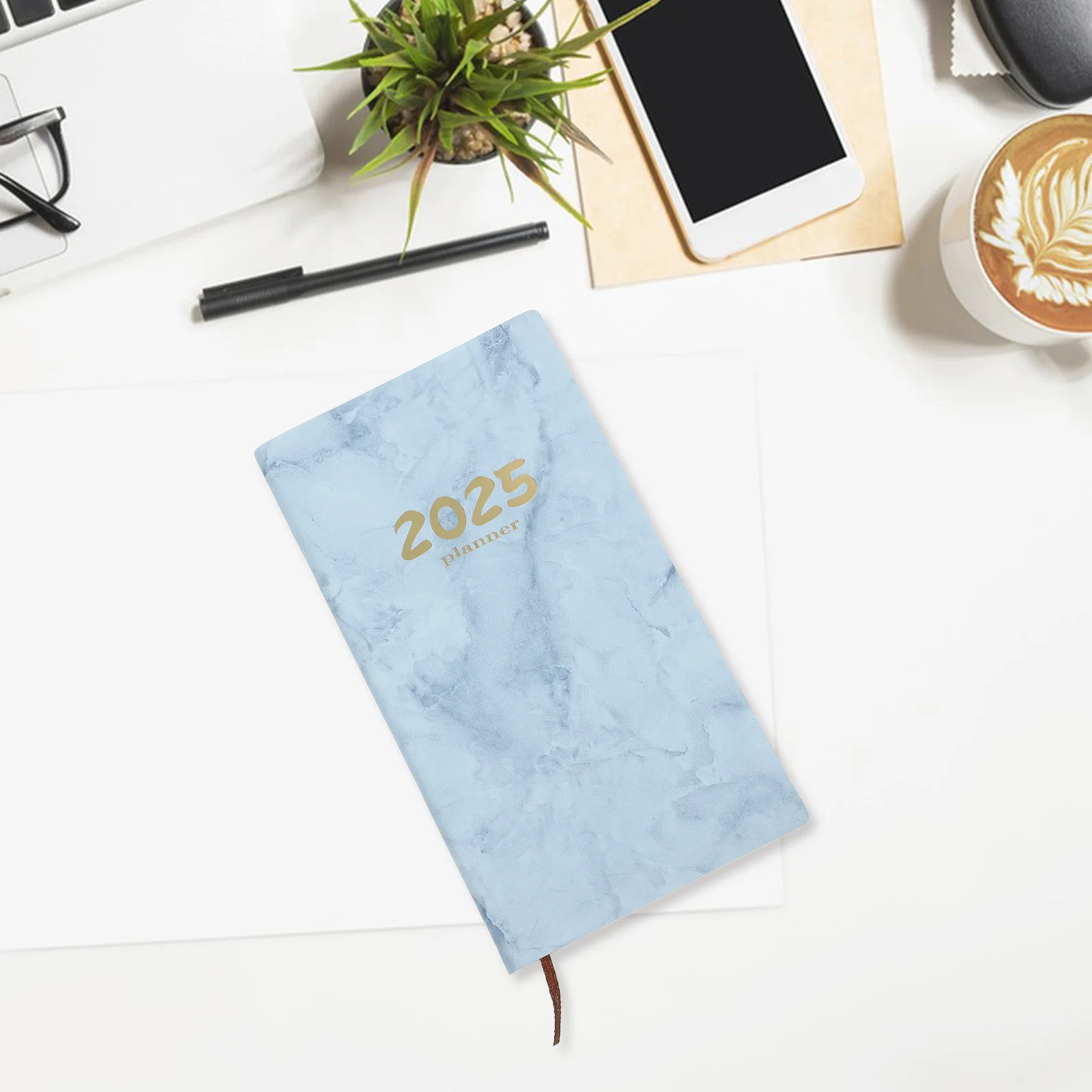 The List 2025 Schedule Office Makeup Advent Calendar Pen Holder Desk Organizer Pu Business Planning Notebook