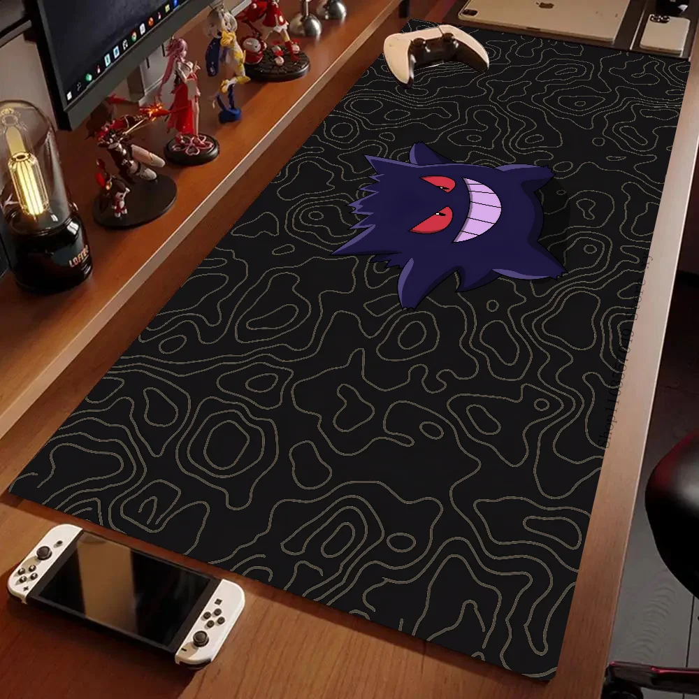 P-Pokemon-Gengar Grande Mousepad Large Gaming Mouse Pad LockEdge Thickened Computer Keyboard Table Desk Mat