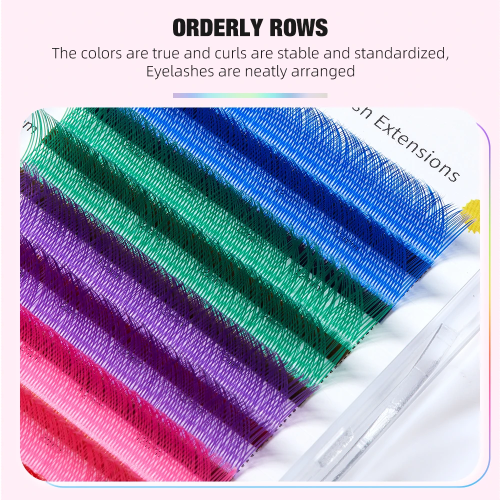 Yelix Color YY Shape Lashes Hand Woven Premium Eyelash Eyelashes Pink Red Blue Purple Green Soft Natural Lashes