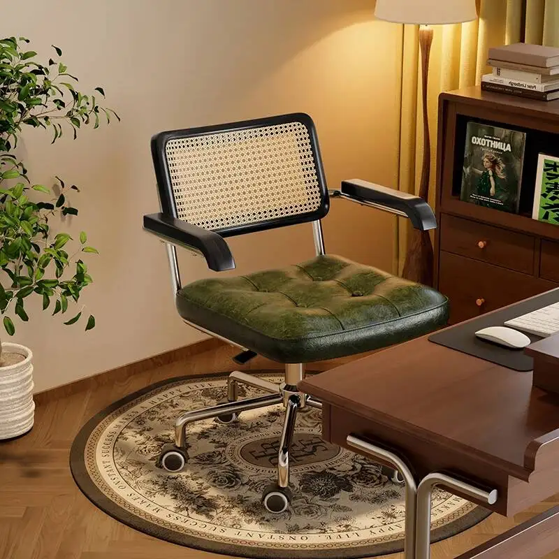 Swivel Accent Office Chair Desk Computer Rolling Arm Chair Office Chair Leather Comfortable Home Silla De Oficina Furniture