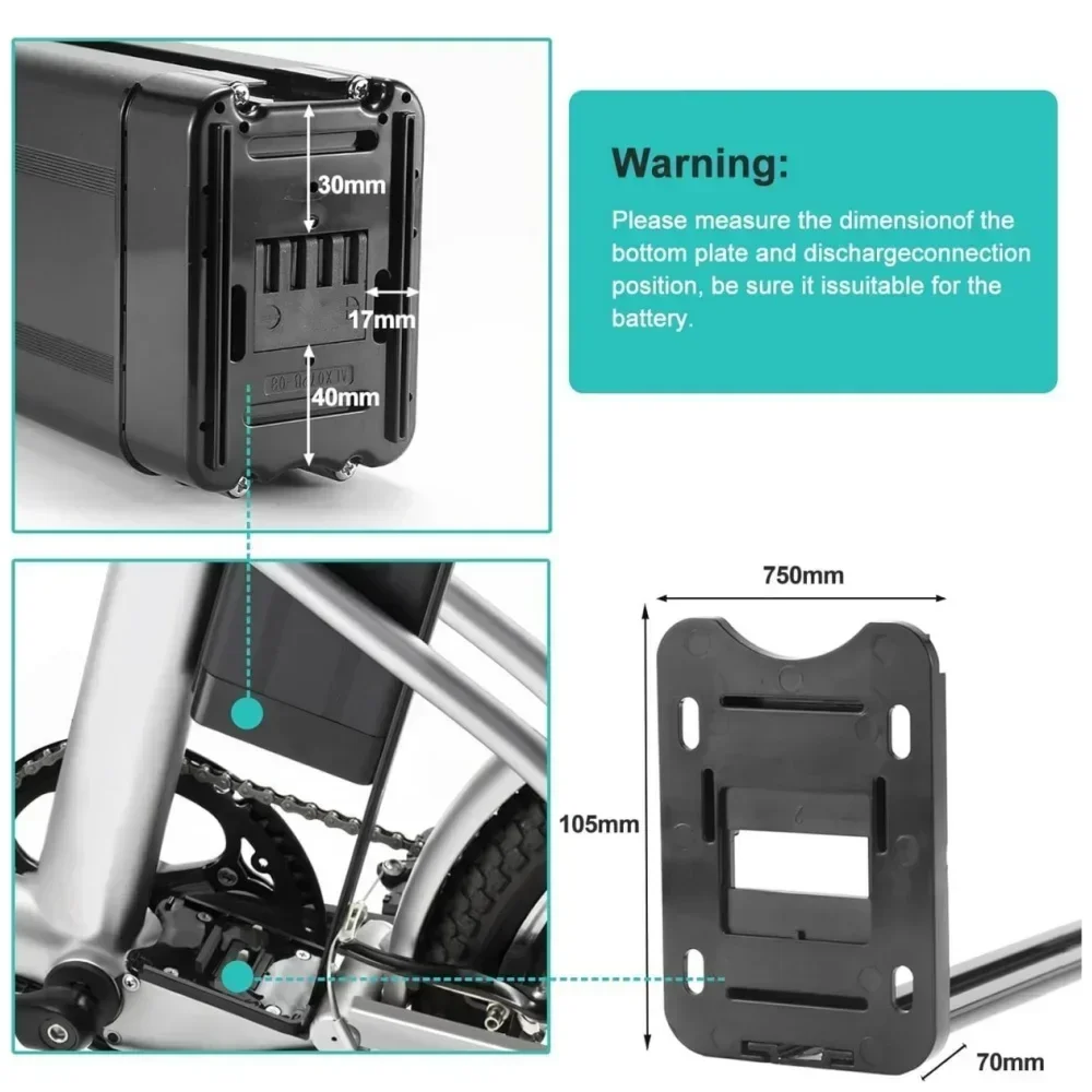 Hochkapazitäts-36V-48V-15Ah-20Ah-25Ah-E-Bike-Pedelec-Lithium-Ionen-Akku mit integriertem BMS und Ladegerät, Ersatzakku für 250~1000W-Elektromotorräder – Detail 3