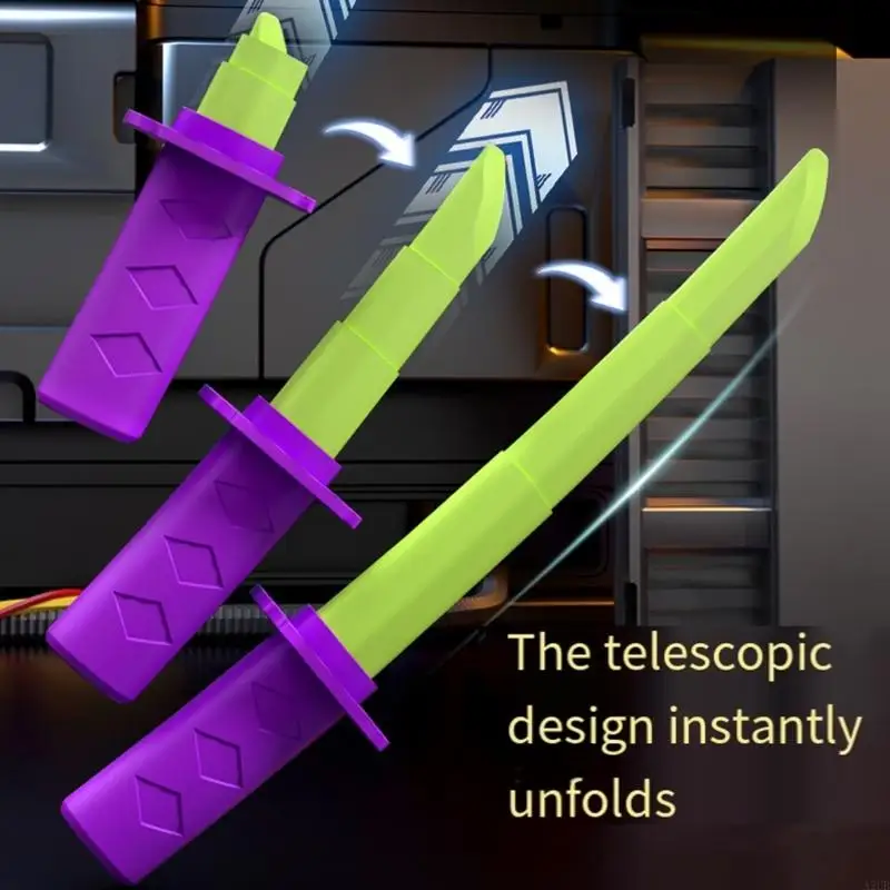 

Stress Relief Banana Retractable Carrot Swords Toy For Kids Fun Entertainment Pretend Play Decompression Swords Props A2UB