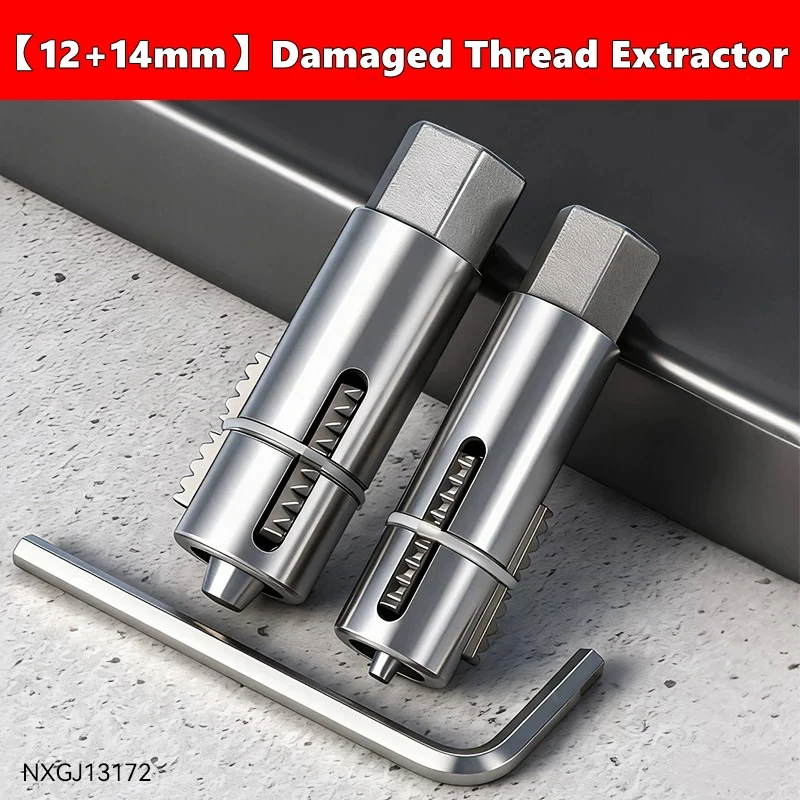 Universal Faucet Angle Valves Damage Screw Extractor Broken Wire Slide Tooth Removal Tool Water-Pipe Valve Repair for 4/6 Points